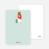 Note Cards: ‘Jesus and Baby Baptism Invitation’ cards. - Greenish Blue