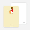 Note Cards: ‘Jesus and Girl Baptism Invitation’ cards. - Pale Marigold