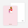 Note Cards: ‘Jesus and Girl Baptism Invitation’ cards. - Pink