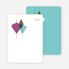 Note Cards: ‘Lantern Lights Bridal Shower’ cards. - Magenta