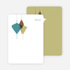 Note Cards: ‘Lantern Lights Bridal Shower’ cards. - Teal