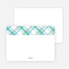 Note Cards: ‘Mad Plaid Multis’ cards. - Aquamarine