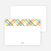Note Cards: ‘Mad Plaid Multis’ cards. - Asparagus