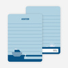 Note Cards: ‘One Fish Two Fish Three Fish More’ cards. - Cobalt Blue