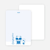 Note Cards: ‘Panda Cupcake Birthday’ cards. - Royal Blue