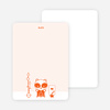 Note Cards: ‘Panda Cupcake Birthday’ cards. - Tangerine Orange