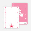 Note Cards: ‘Princess Birthday Invitation’ cards. - Raspberry Red