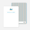 Note Cards: ‘Quilted Whale’ cards. - Pale Blue