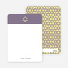 Note Cards: ‘Simple Star of David’ cards. - Light Eggplant