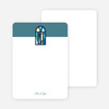 Note Cards: ‘Stained Glass Christening Card’ cards. - Blue