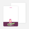 Note Cards: ‘Super Heroine Triumphs Again!’ cards. - Raspberry