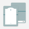 Note Cards: ‘Truly Traditional Baptism Invitation’ cards. - Blue Green