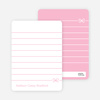 Notecards for the ‘Pink Bow’ cards. - Baby Pink