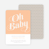 Oh Baby Shower Invitations - Orange