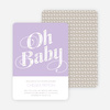 Oh Baby Shower Invitations - Purple