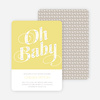 Oh Baby Shower Invitations - Yellow