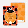 Orange Ladybug Modern Birthday Invitation - Blood Orange