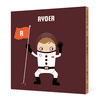 Personalizable Astronaut Bamboo Wall Art - Espresso
