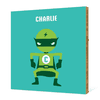 Customizable Super Hero Bamboo Wall Art - Teal