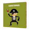 Shiver Me Timbers Pirate Bamboo Wall Art - Olive Green