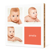 All Square Photo Bamboo Wall Art - Rust Orange