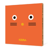 Cat Face Modern Wall Art - Rust Orange