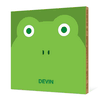 Frog Face Modern Wall Art - Paper Culture Green