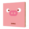 Pig Face Modern Wall Art - Piglet Pink