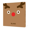 Reindeer Face Modern Wall Art - Tan Brown