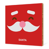 Santa Face Modern Wall Art - Fire Engine Red