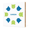 Bear Kaleidoscope Bamboo Wall Art - Peacock Blue