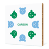 Bear Kaleidoscope Bamboo Wall Art - Brown Red