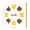Bear Kaleidoscope Bamboo Wall Art - Forest Green