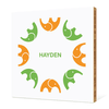 Elephant Kaleidoscope Bamboo Wall Art - Paper Culture Green