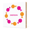 Fish Kaleidoscope Bamboo Wall Art - Bright Orange