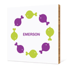Fish Kaleidoscope Bamboo Wall Art - Lime Green