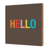 Hello Bamboo Wall Art - Tangerine