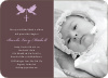 Dove and the Holy Spirit Baptism Invitations - Purple