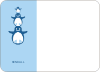 Personal Stationery for Stacked Penguin Photo Baby Announcement - Baby Blue
