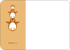 Personal Stationery for Stacked Penguin Photo Baby Announcement - Apricot