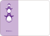 Personal Stationery for Stacked Penguin Photo Baby Announcement - Lavender