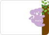 Thank You Card for Cuddly Koala Baby Shower Invitation - Lavender