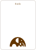 Thank You Card for Modern Elephant Family Baby Announcement - Chocolate