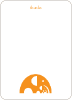 Thank You Card for Modern Elephant Family Baby Announcement - Pumpkin