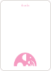 Thank You Card for Modern Elephant Family Baby Announcement - Cotton Candy