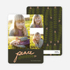 Peace and Love through Mistletoe Holiday Cards - Green