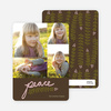 Peace and Love through Mistletoe Holiday Cards - Green