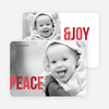 Peace & Joy Holiday Photo Cards - Red
