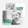Peace & Joy Holiday Photo Cards - Green