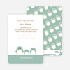 Penguin Family Baby Shower Invitations - Celadon